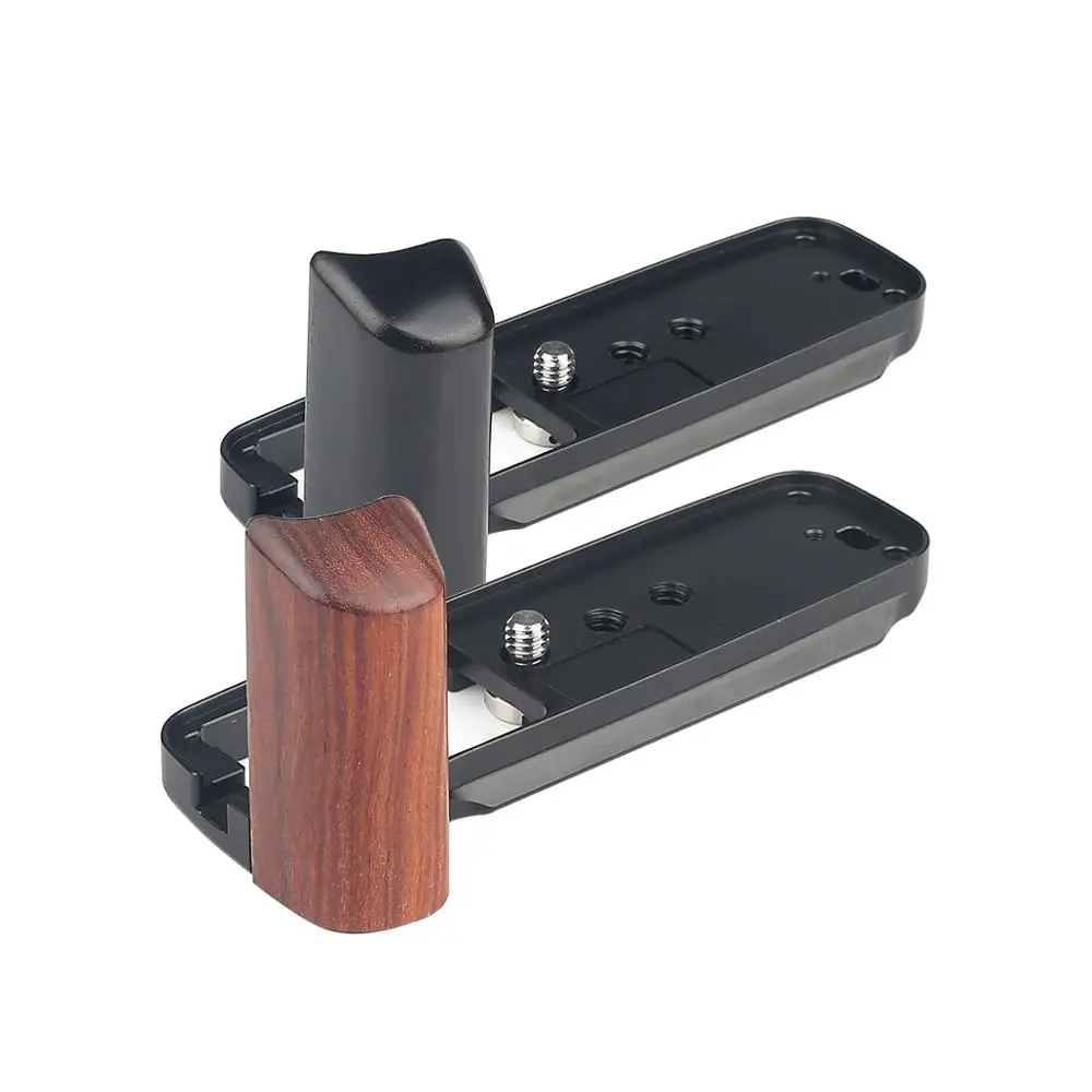 

Wooden Wood Hand Grip Plate Bracket with Alum Base Plate Bracket For FUJI XE3 Fujifilm X-E3