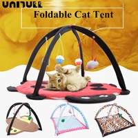 cat toys portable cat tent funny pet toys mobile activity pets play bed toys cat play mat blanket house foldable kitten nest bed