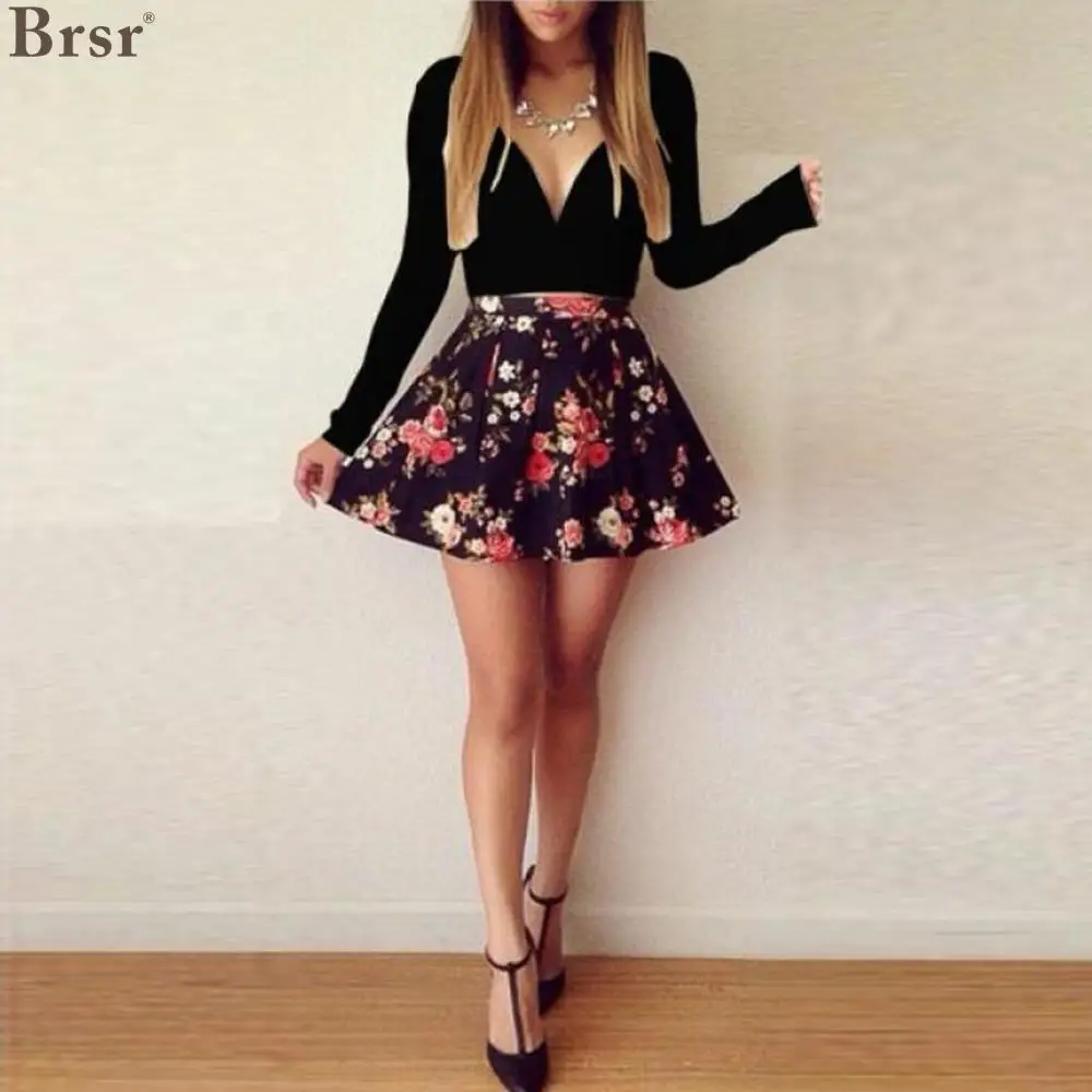 Женское платье осень 2021 модели сексуальная короткая мини юбка с глубоким V