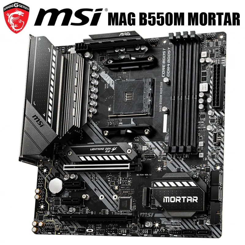 Günstig MSI MAG B550M MÖRTEL Motherboard Buchse AM4 AMD B550 DDR4 128GB 3rd Gen AMD Ryzen™Original Desktop MSI B550 Mainboard AM4 B550