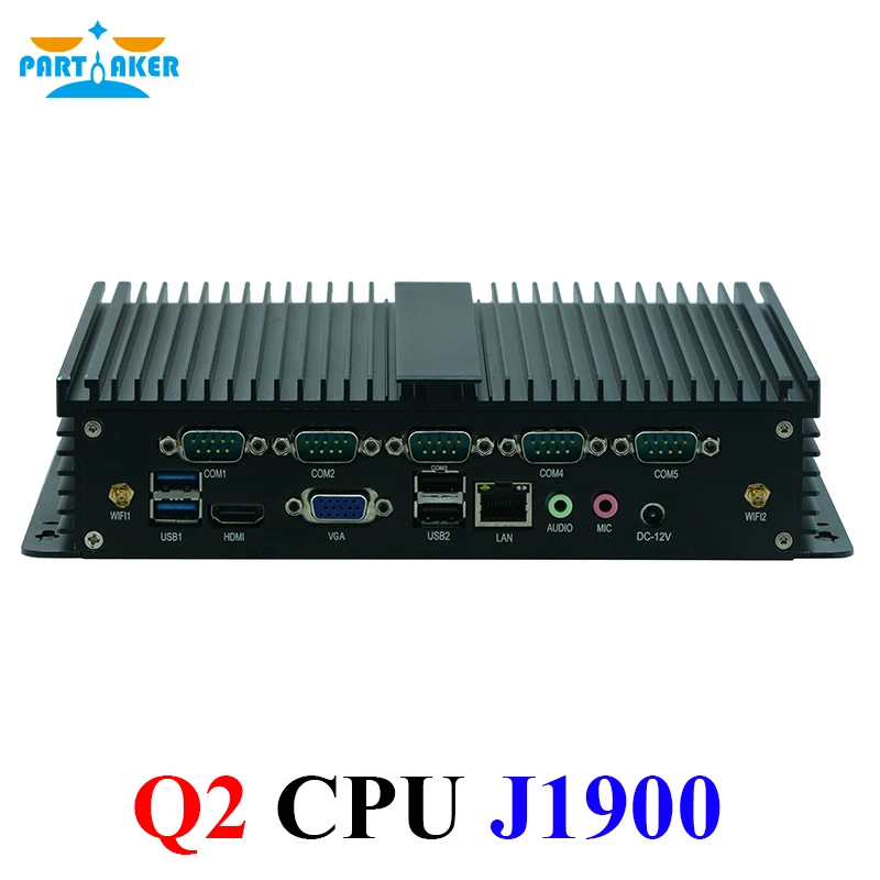 Bestellen Teilhaftig Q2 Intel Celeron J1900 Mini PC Windows 10 HDMI VGA 6 Serielle RS232 Fanless Industrie Computer Linux J1900