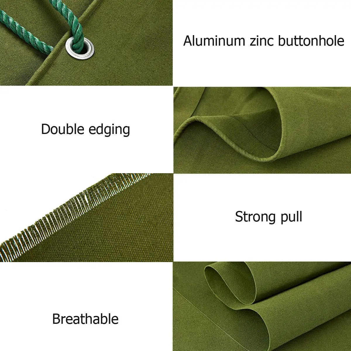 

Army Green Heavy Duty Tarpaulin Outdoor Waterproof Dustproof Canvas Tarp Tent Shelter UV Sunshade Truck Cover Awning Top Covers