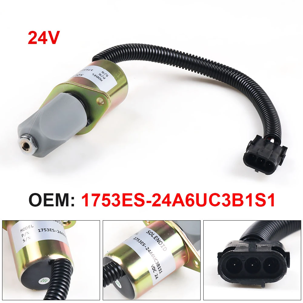 1753ES 24A6UC3B1S1 24 В топливное отключение запорный электромагнитный клапан для Cummins Yanmar