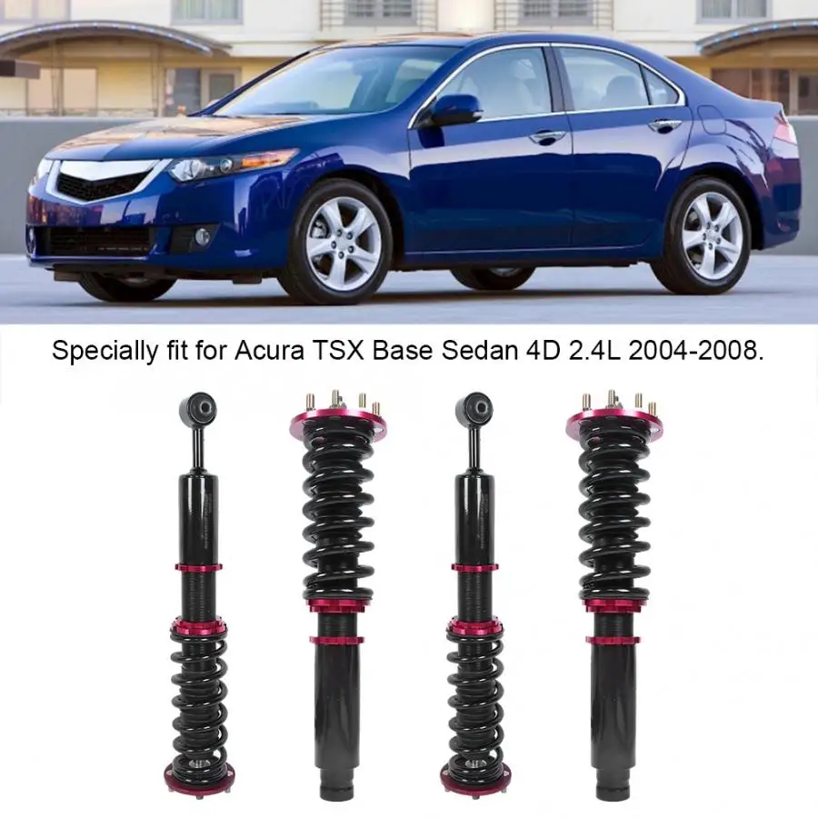 Авто амортизатор раздвижная Опора коиловер стойки подвеска комплект красный