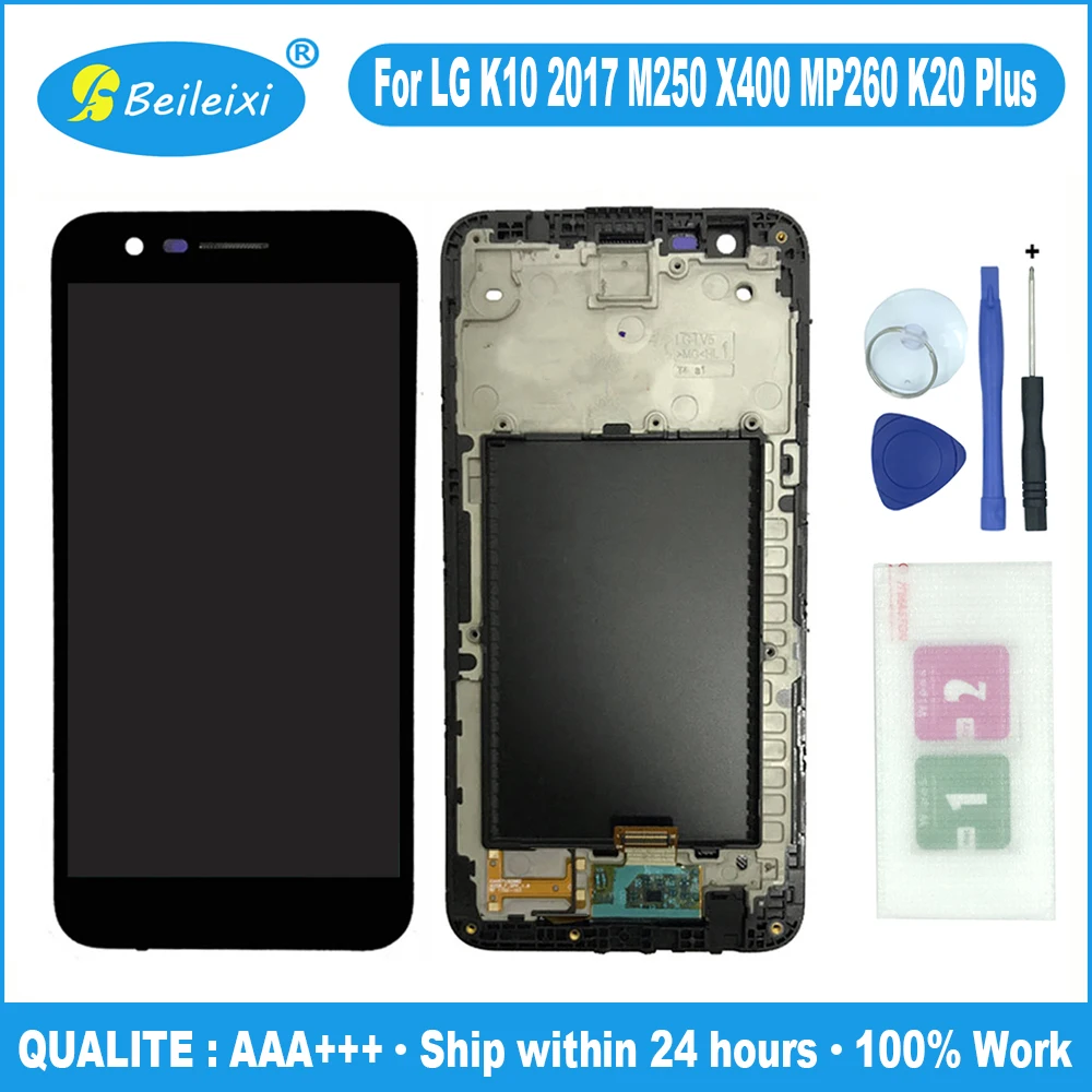 ЖК дисплей кодирующий преобразователь сенсорного экрана в сборе для LG K10 2017 M250 K121K