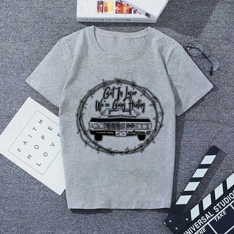 2343894 Print Tshirt Gray Casual Streetwear Vogue T-shirts |