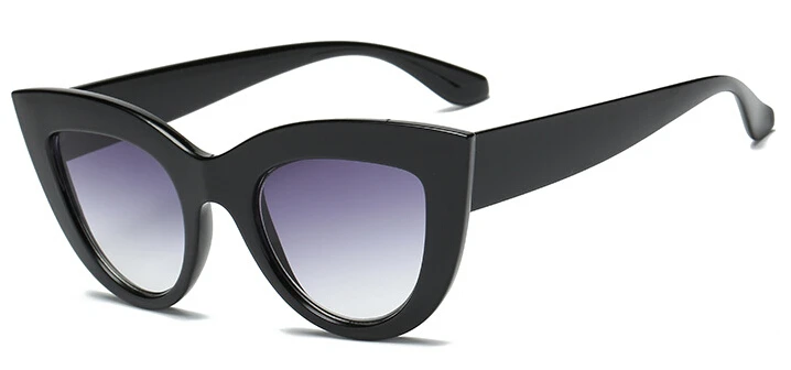 Занавес Lunette de Soleil европейский и американский Ретро кошачий глаз солнцезащитные очки тренд Дикий Стиль Солнцезащитные очки fation солнцезащитные очки - Цвет линз: black v gradeint