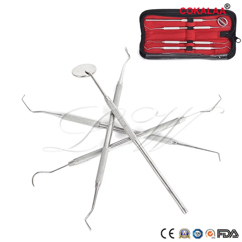 Стоматологическое зеркало из нержавеющей стали 4 шт./компл. набор