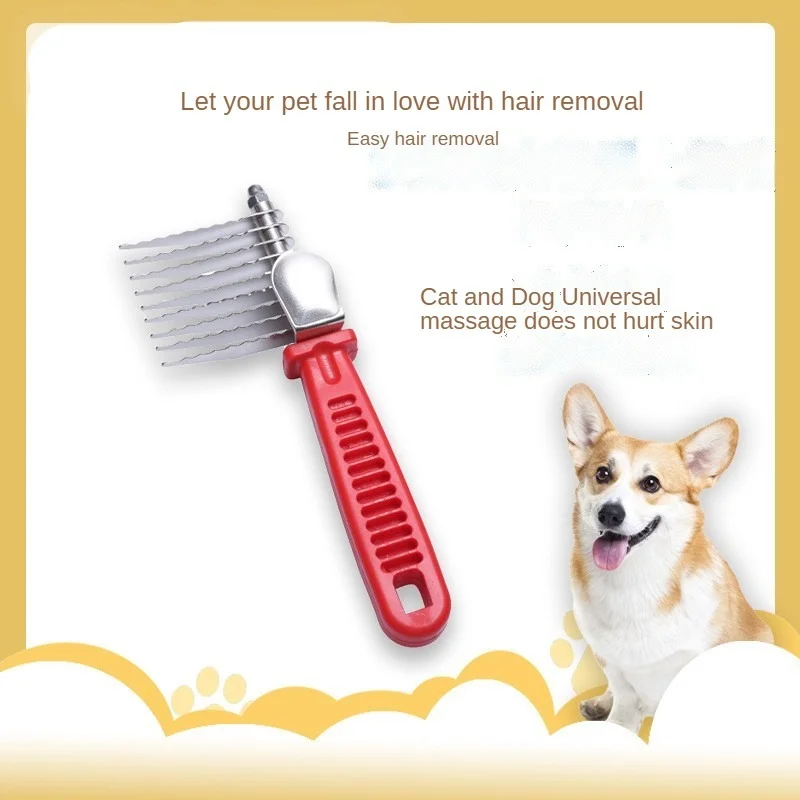 

Long Hair Pet Dog Grooming Stainless Steel Knot Hair Shedding Remove Grooming Rake Comb Long Short Thick Hair Cat Grooming Tools