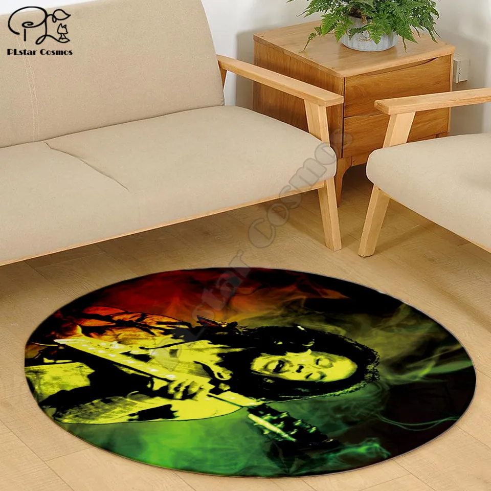 Рэгги Боб Марли Рисунок ковра квадратный Противоскользящий уголок коврик 3D