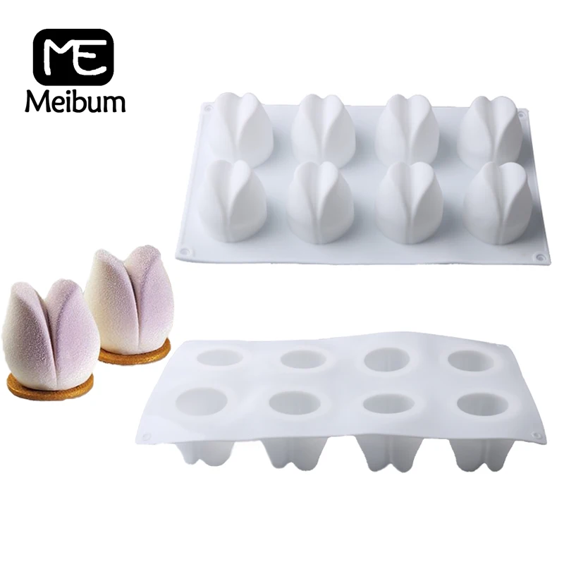 Meibum 8 полости шоколадный мусс Кондитерские инструменты форма тюльпана