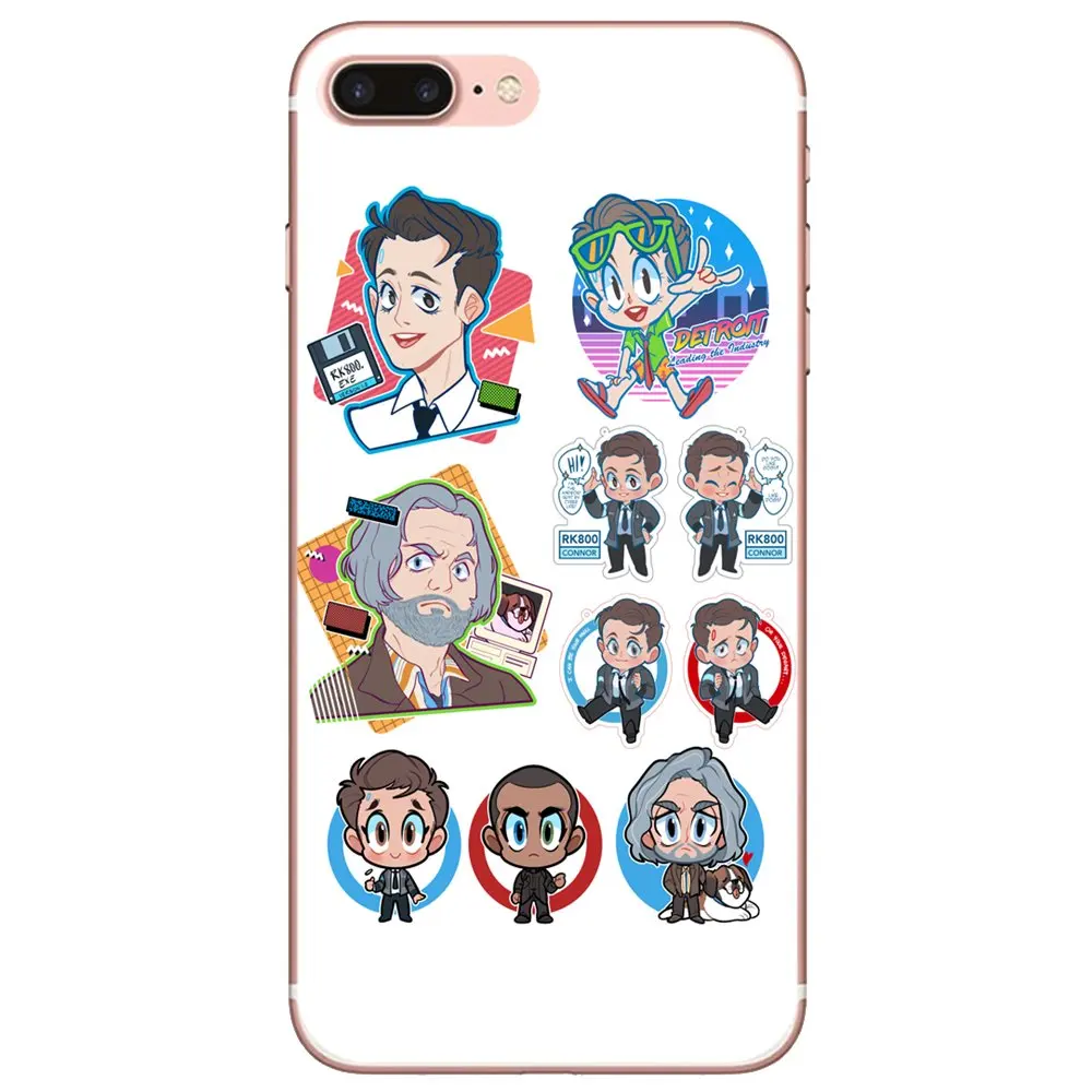 Детройт стать человеком Мягкий Силиконовый ТПУ чехол для iPhone 10 11 12 13 Mini Pro 4S SE 5C 6 6S 7