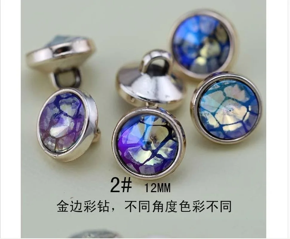 50pcs/pack of 20 High-grade ABS Electroplating Buttons Gold Diamond-studded Pearl DIY Shirt Clothing | Дом и сад