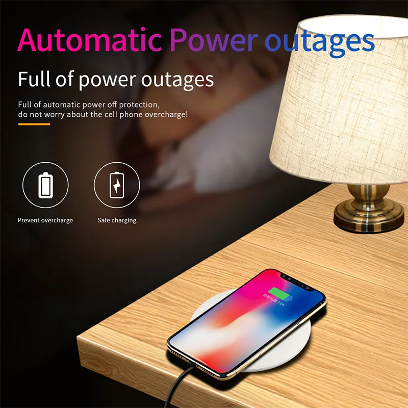 Qi Wireless Charger Fast Charging Pad For iPhone 11 pro X Xs MAX XR 8 plus Samsung S10 S10e S8 S9 Note 9 USB Phone | Мобильные