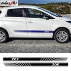 Гоночные спортивные полосы для стайлинга обе стороны двери автомобиля Наклейка для Renault ZOE электричество Авто Декор кузова виниловые наклейки