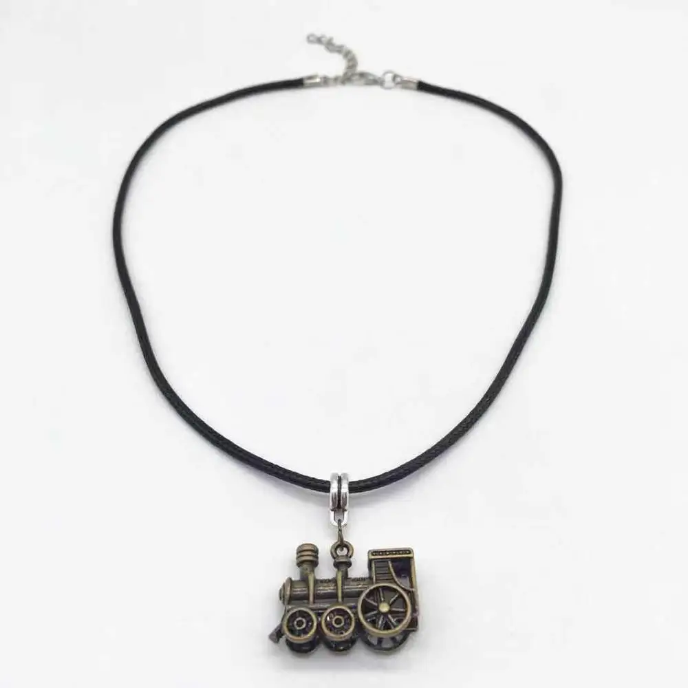 Винтажные подвески локомотивы с маленьким поездом ожерелье для самостоятельной