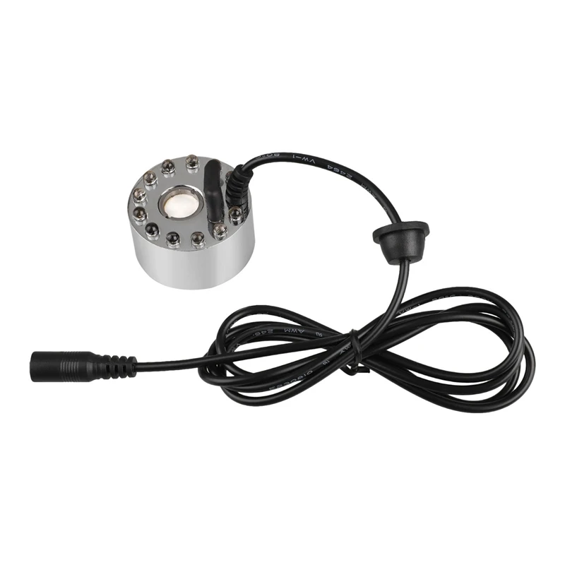 12 Led Lights 20Mm Single Head Ultrasonic Atomizer Air Humidifier Atomizing Lamp Rockery Water Bonsai Fog Fountain | Бытовая техника