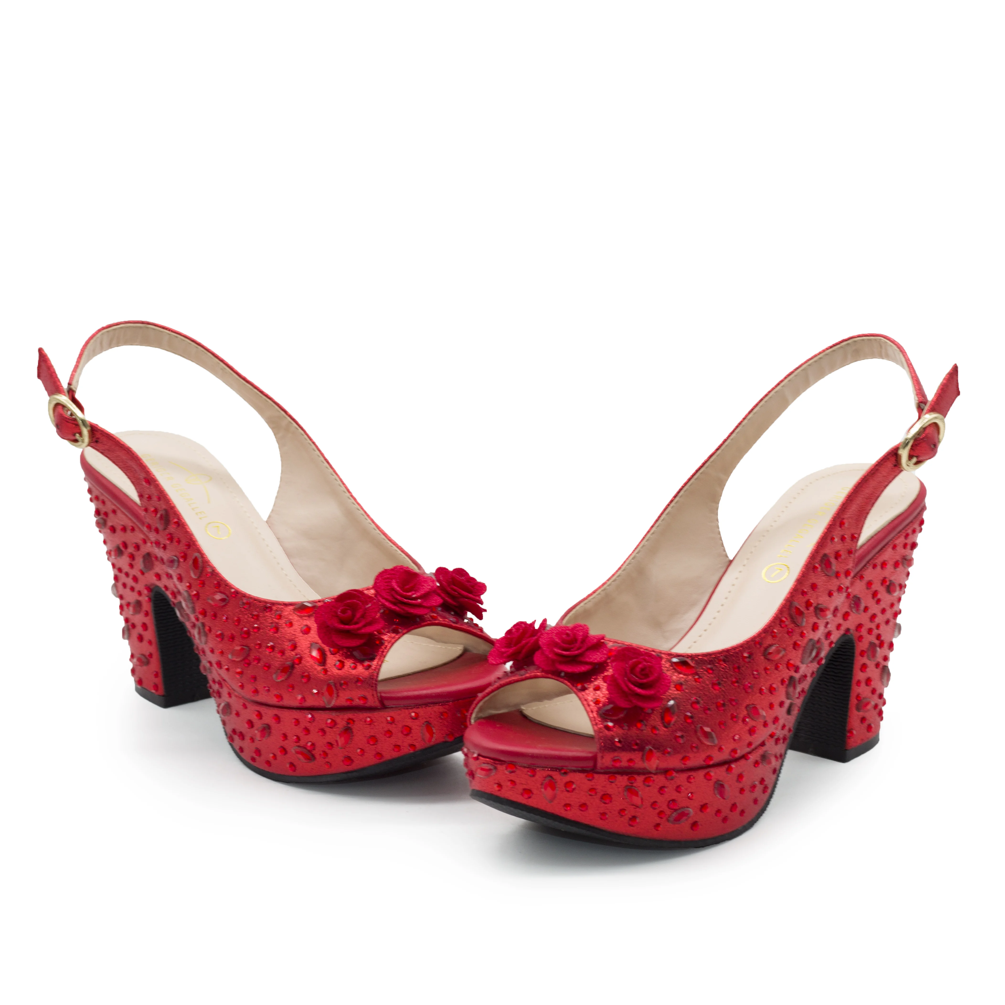 Peep Toe Italian Slingbacks Women Sandals Sexy Party Dress Shoes Chunky Summer Shoes Ladies High Heeled Sandals Female Footwear