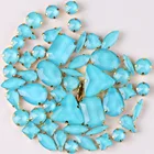 Набор золотых крапанов, 50 цветов, Микс форм, желе, конфеты, аквамарин, стекло, стразы для шитья, свадебные туфли, сумки, сделай сам