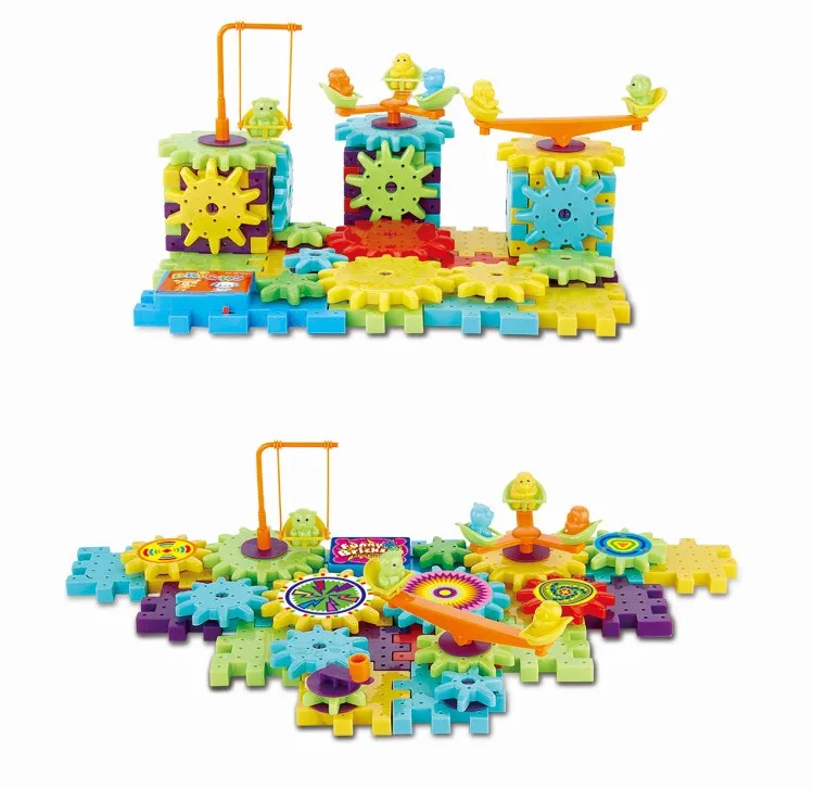 81 штука электрическая Шестерня 3D головоломка строительные наборы пластиковые