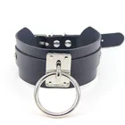 Модное панк круглое Черное Кожаное колье ожерелье воротник женское готическое колье ожерелье аксессуары ювелирные изделия