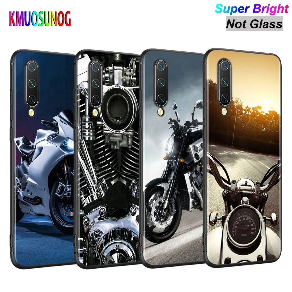 Черный чехол для мотоцикла Xiaomi Mi A3 A2 A1 5X 6X 6 8 Lite 9 9SE CC9 F1 9T 9TPro Play телефона|Бамперы| |