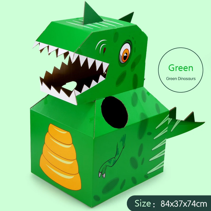 Цветной дизайн Детский динозавр мультфильм носимые бумажные доски DIY ручной