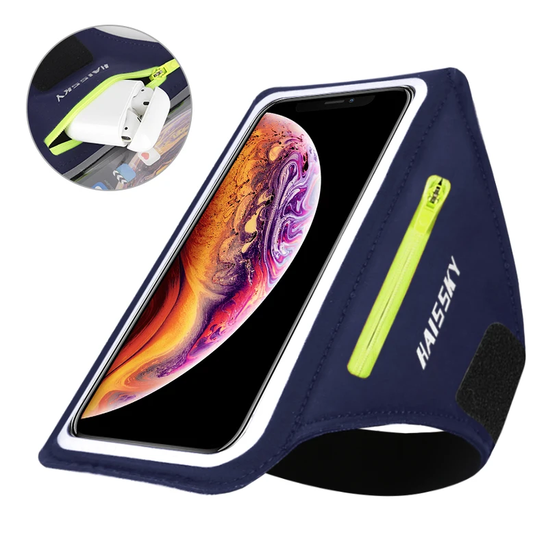 

Sports Running Armbands For Airpods Pro GYM On Hand Arm Band Case Zipper Pouch For iPhone 11 Pro Max 7 8 Plus Samsung S20 Xiaomi