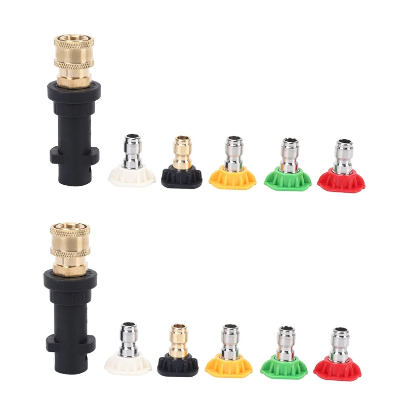 

2 шт., латунный быстроразъемный адаптер для Karcher серии K, 1/4 дюйма