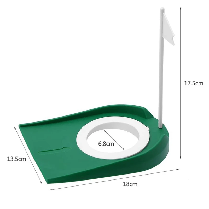 

New Sale 2Pcs Indoor Outdoor Plastic Golf Putting Cup Practice Aids with Adjustable Hole White Flag
