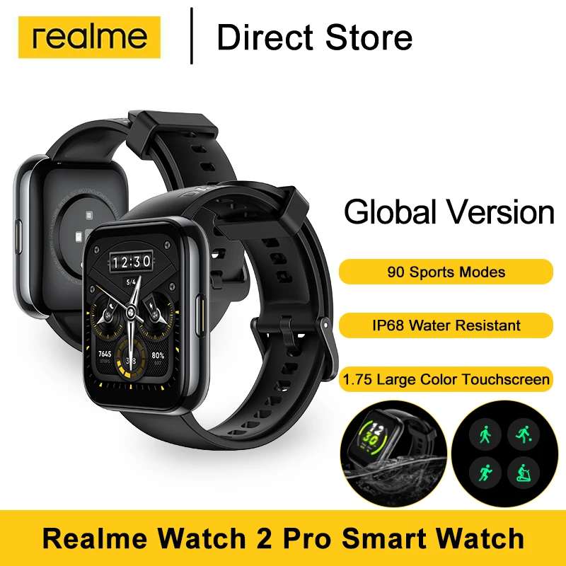 Смарт-часы Realme Watch 2 Pro спортивные водонепроницаемые часы с цветным экраном