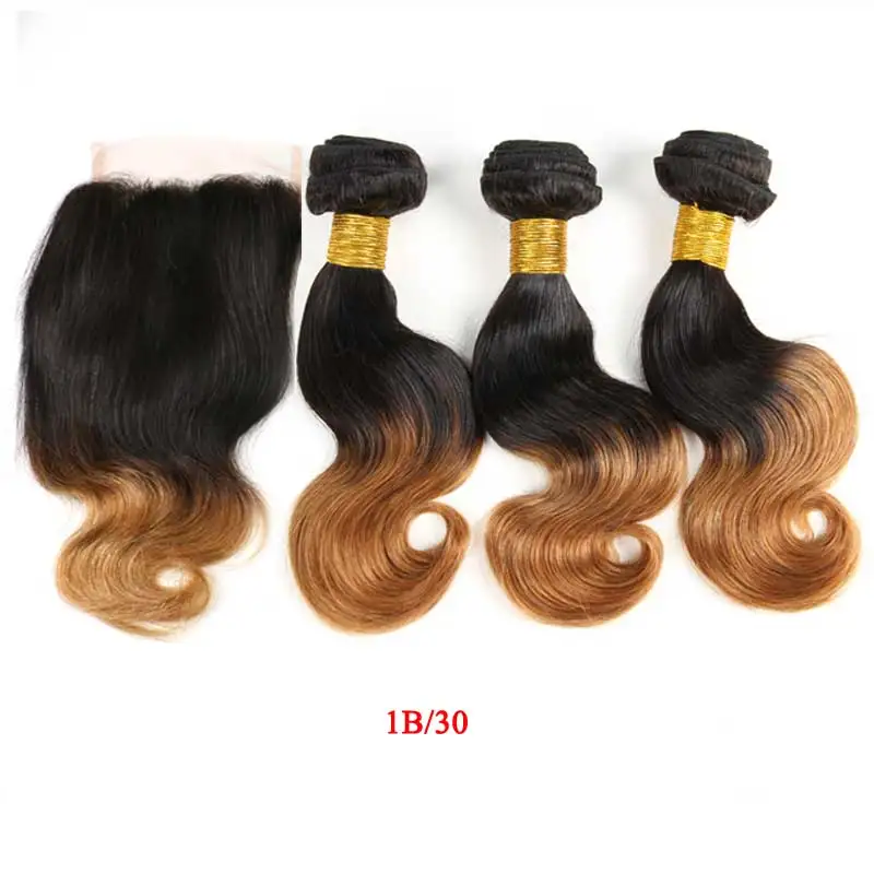 Короткий Боб Ombre Body Wave 3 пряди застежкой бразильские волосы волнистпряди с Remy