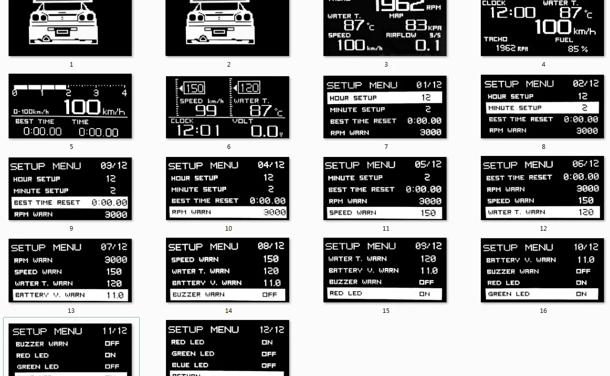 OBD2 Advance ZD 10 в 1 Defi стиль ссылка Авто Датчик DF09705 Спортивная посылка цифровой тахометр полный комплект BF CR C2 метр с логотипом