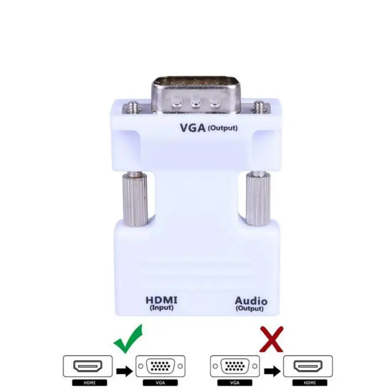 Адаптер с аудио 1080P HDMI в VGA адаптер цифро-аналоговые и видео конвертер кабель для