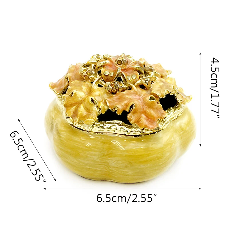 Creatve Диаманте Статуэтка тыквы шкатулка для украшений растение украшения дома