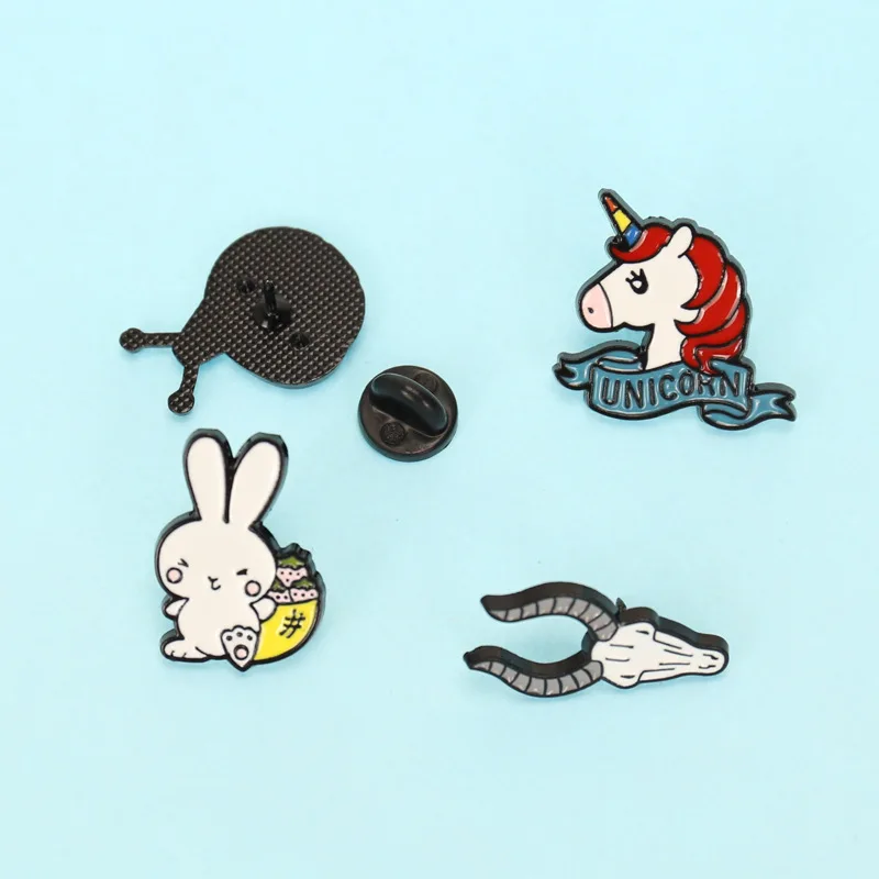 Трусики с рисунком улитки брошь в виде единорога модные кролик Головы Быка детей