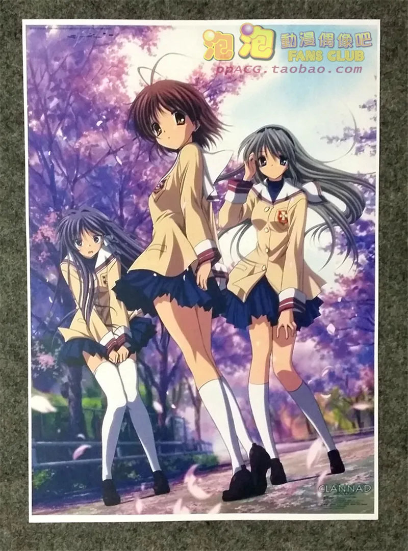 8 шт./компл. постер CLANNAD аниме Furukawa Nagisa Fujibayashi Kyou Ryou настенные фотографии наклейки