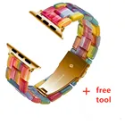 Ремешок полимерный для Apple Watch Band se7 6 5 4 40 мм 44 мм, новый легкий цветной браслет для iWatch 3 2 1 38 мм 42 мм