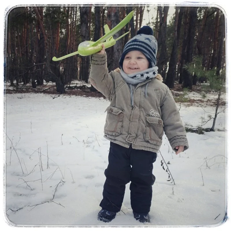 35 см детские игрушки сделай сам ручной бросок летающий самолет s пена модель