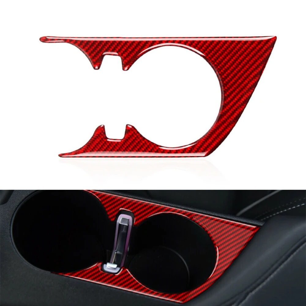 Carbon Fiber Interior Cup Holder Panel Trim 1 piece Brand new High quality | Automotive Stickers