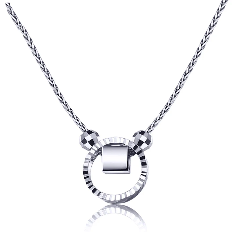 Притягательные PT950 платина белый реального чистого золота мяч набор цепи