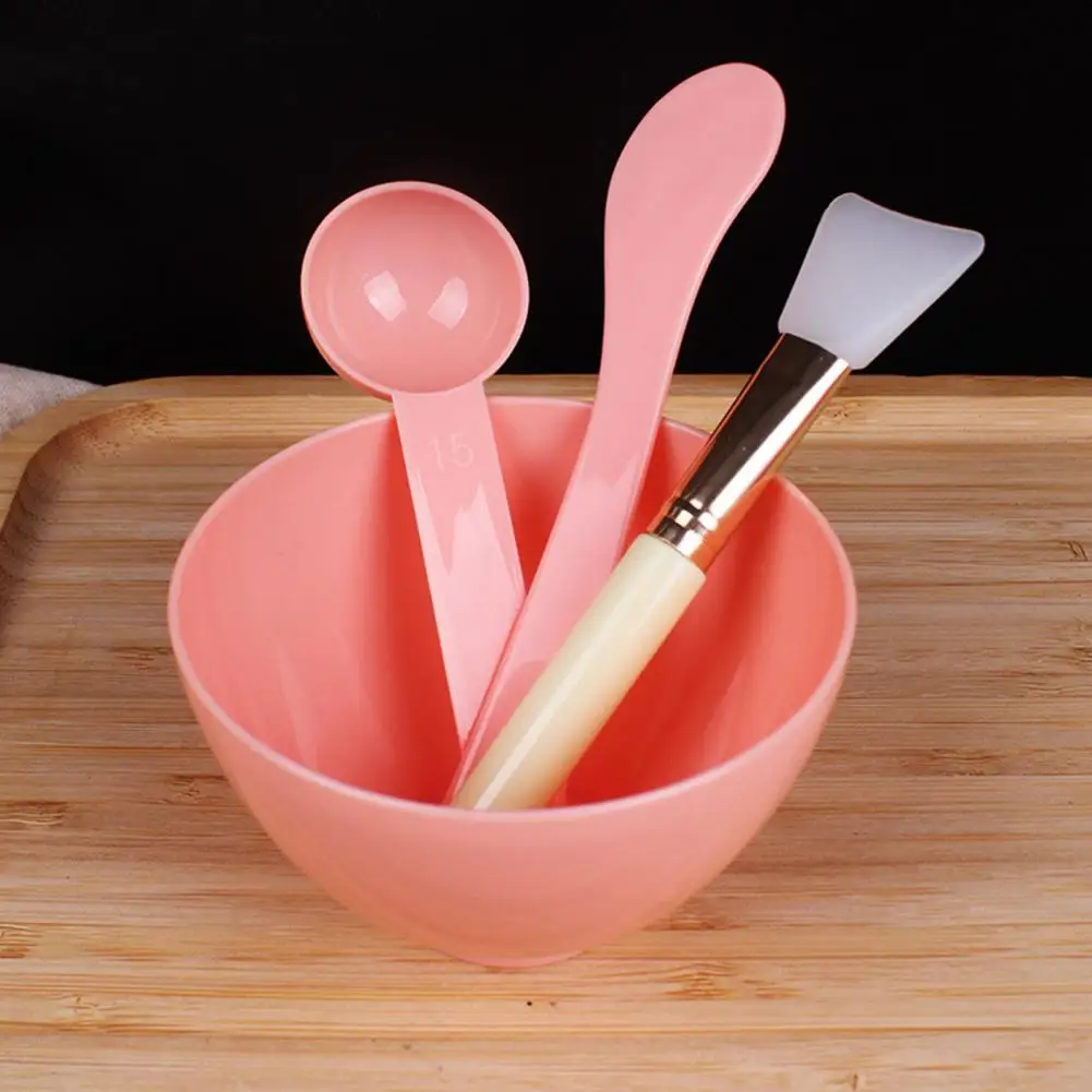 

Facial Masque Tools Soft DIY Anti-Slip Base Makeup Beauty Face Masque Stick Spoon Bowl Tools Kit for Home