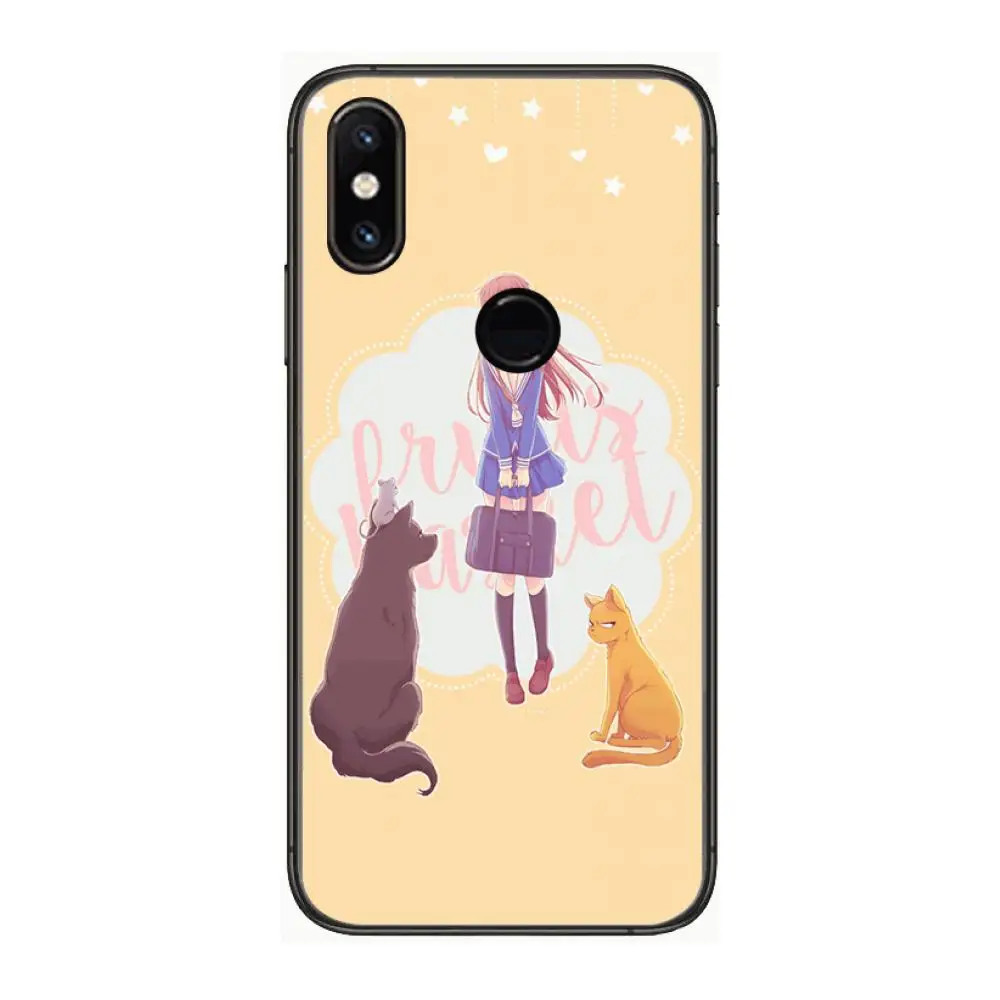 

Fruits Basket Anime Phone Case For xiaomi M2 C3 X3 F2 Lite NFC 6 5 x Poco k30 Pro Anime Black Cover Silicone Back Pretty