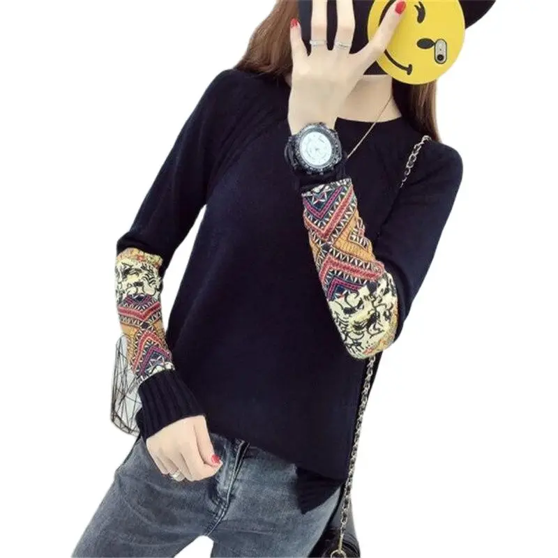 Новинка осенне-зимняя одежда Свободный пуловер большого размера свитер