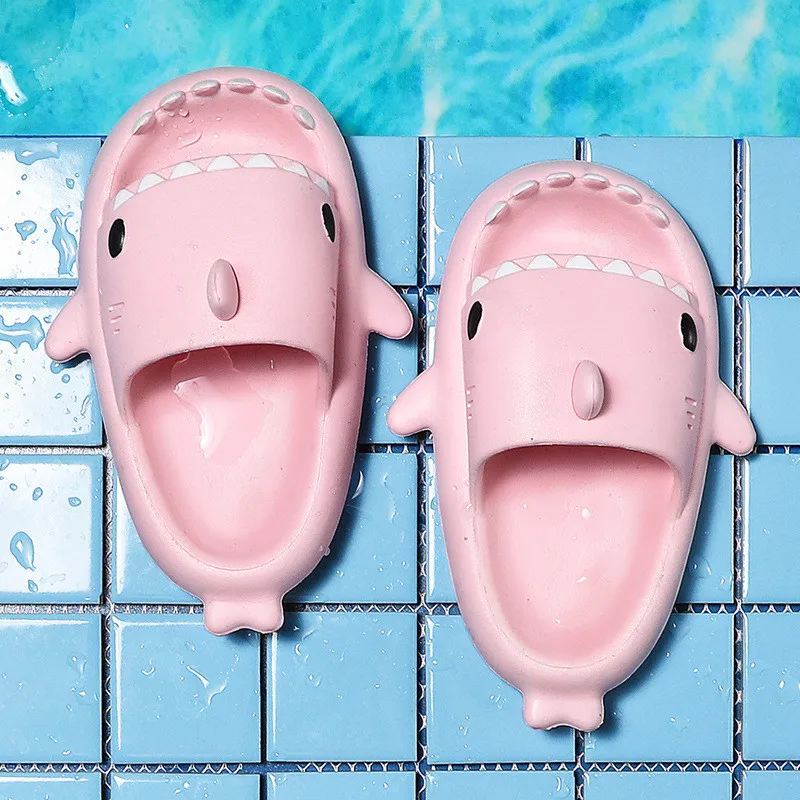 

Shark Sandals and Slippers Children Slippers Summer Home Children Parent-child Non-slip Soft Bottom Baby Sandals and Slippers