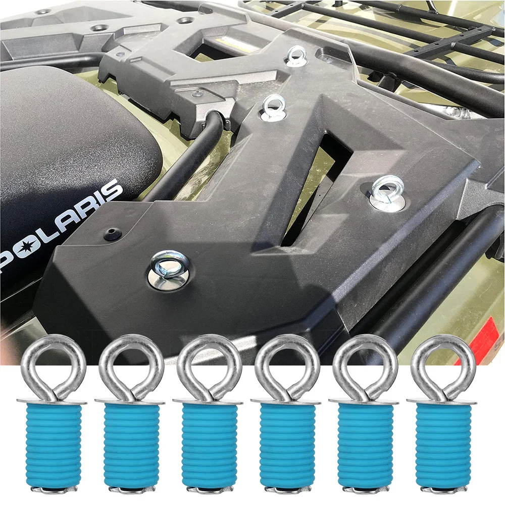 

6pcs ATV Fixing Anchor UTV Bed Anchor Cargo Hole Anchors Tie Down Anchors