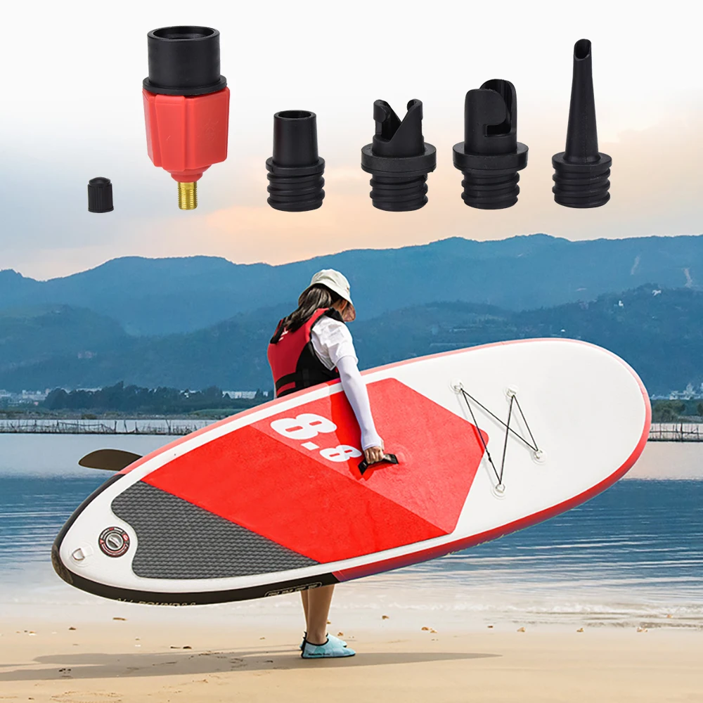 

Inflatable Rowing Boat Air Valve Adaptor Sup Board Stand Up Paddle Kayak Surfing Accessory Car Pump Inflatable Adapter
