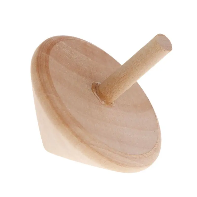 

High Quality No Paint Wooden Spinning Tops DIY Gyroscope Toys Kids Toy Art Craft