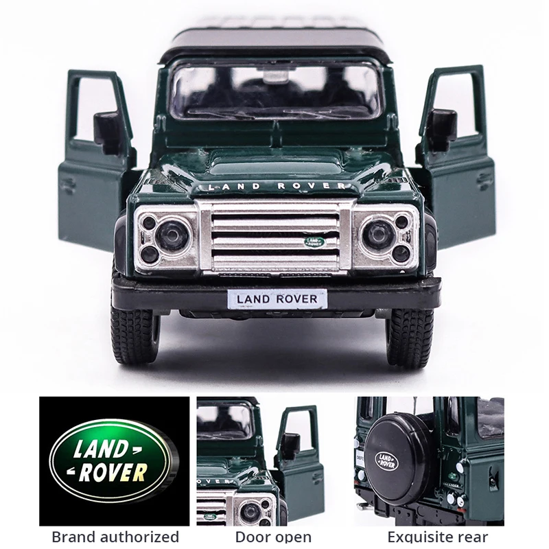 Детские игрушки 1:36 Land Rover Defender модель автомобиля из сплава с отворотом детская