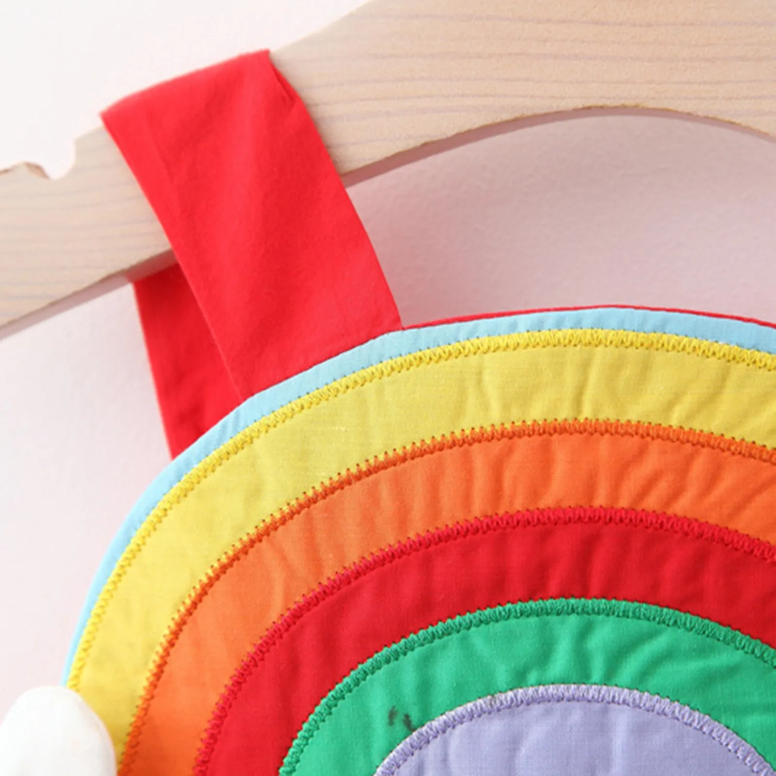 Детский летний комплект из 2 предметов корейское милое Радужное платье для